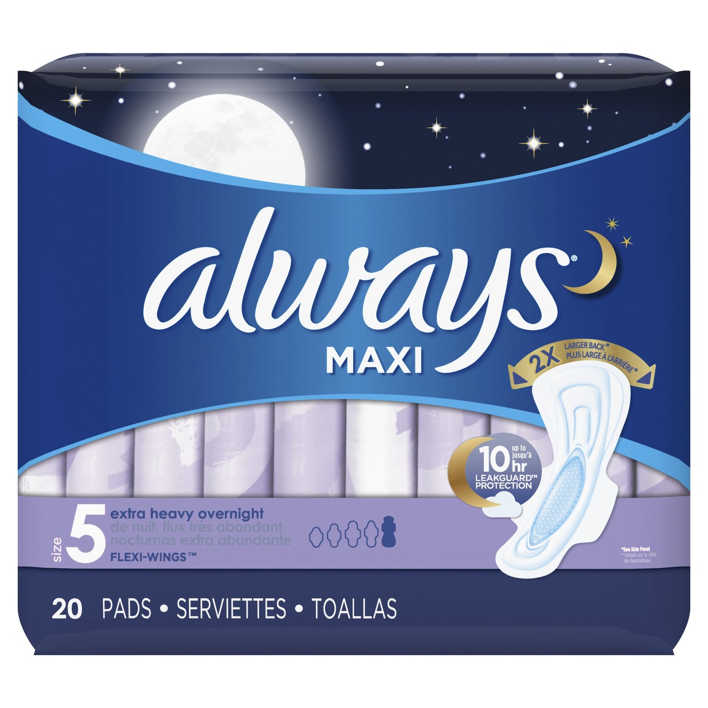 ALWAYS EXTRA HEAVY OVERNIGHT MAXI W/WINGS 20