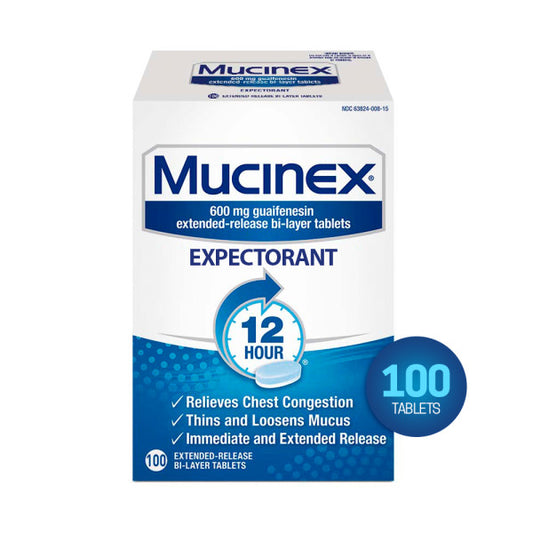 MUCINEX ER TAB 600 MG 100