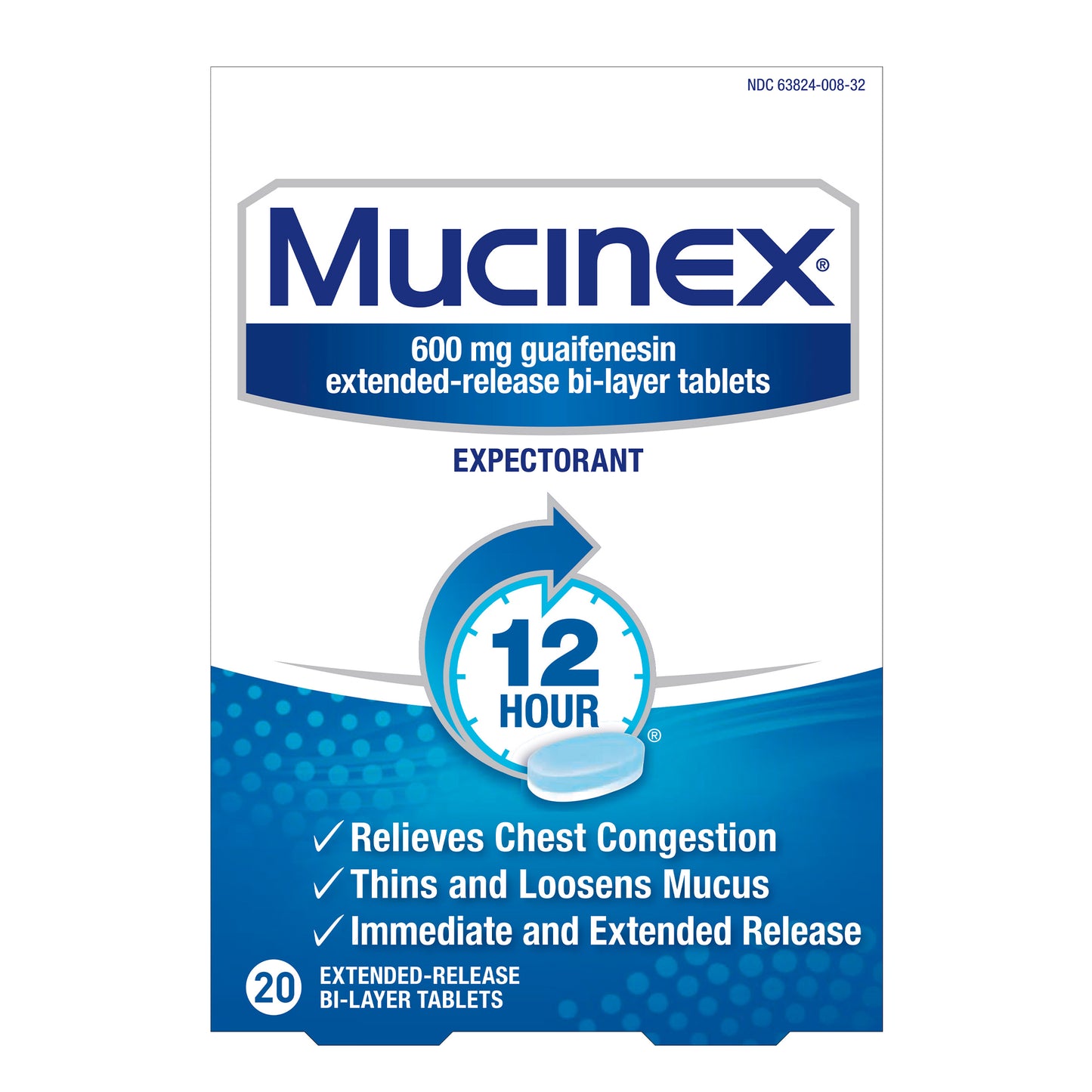 MUCINEX ER TAB 600 MG 20