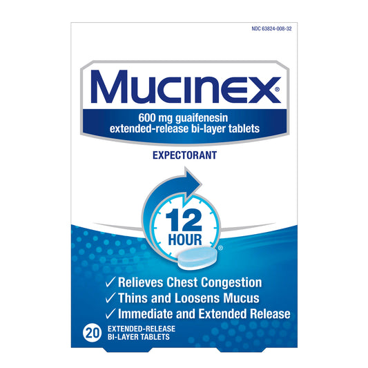 MUCINEX ER TAB 600 MG 20