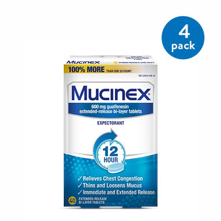 MUCINEX ER TAB 600 MG 40