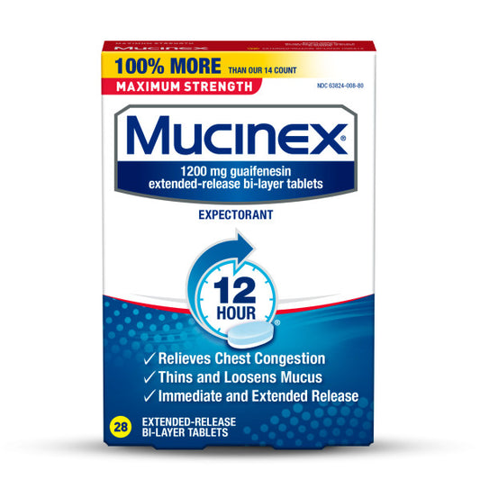 MUCINEX MAX ER TAB 1200 MG 28