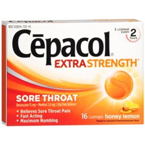 CEPACOL EXTRA STRENGTH HONEY LEMON 16