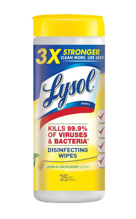 LYSOL SANITIZING WIPES LEMON/LIME CITRUS 35