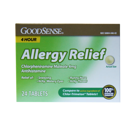 GS ALLERGY RELIEF 4HR TAB 4 MG 24