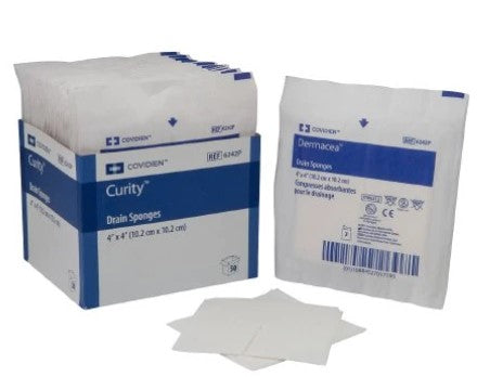 CURITY COVER SPONGE NONWOVEN NS 4 X 4" (100)