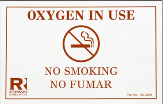 NO SMOKING SIGN OXYGEN