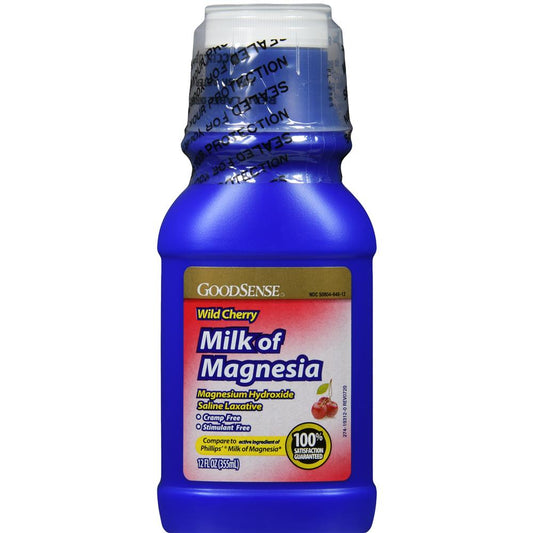 GS MILK OF MAGNESIA CHERRY 1200 MG 12 0Z
