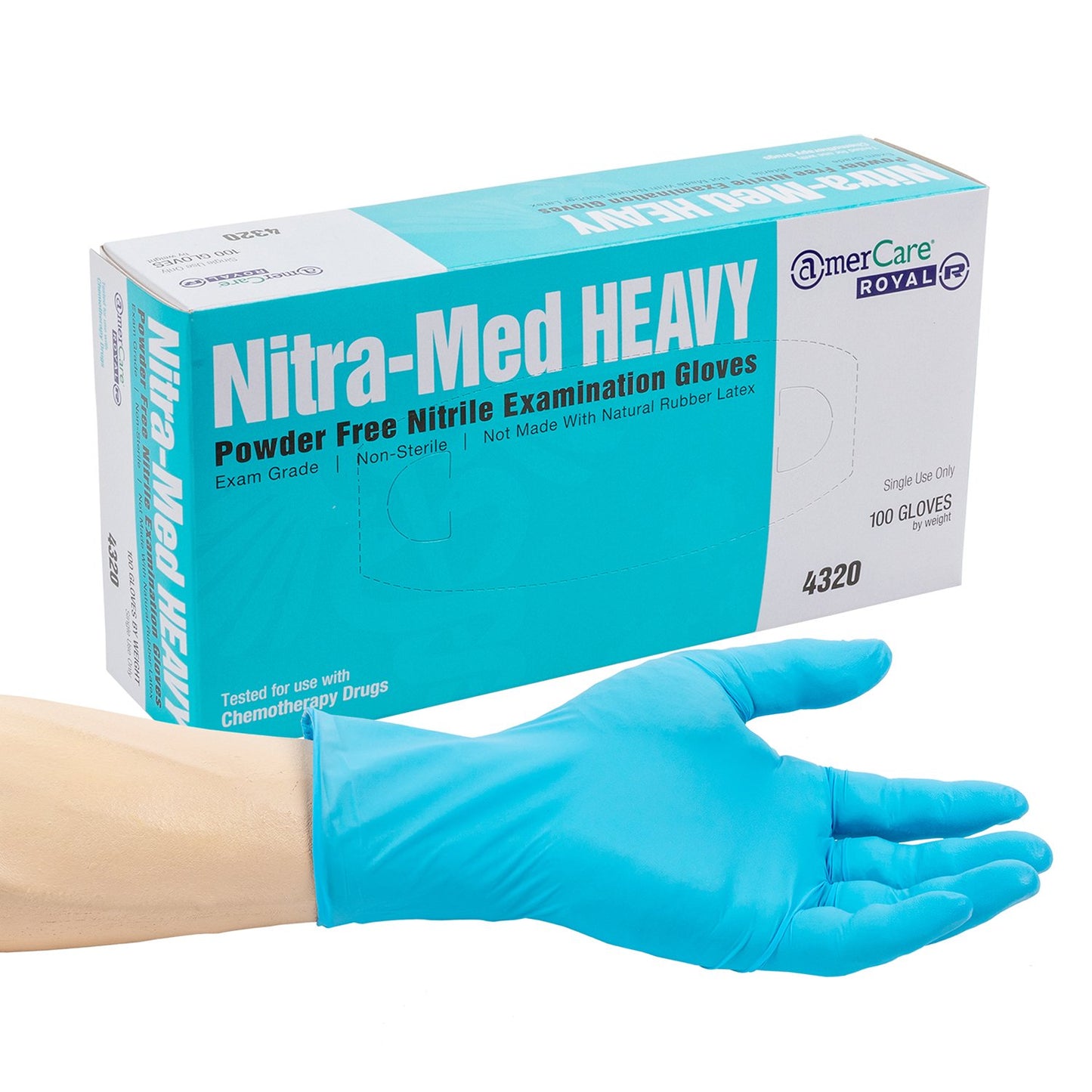 GLOVE NITRILE PF LF NITRA-MED HVY 43203 LG100