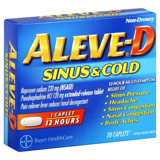 ALEVE D SINUS + COLD CAPLET 20