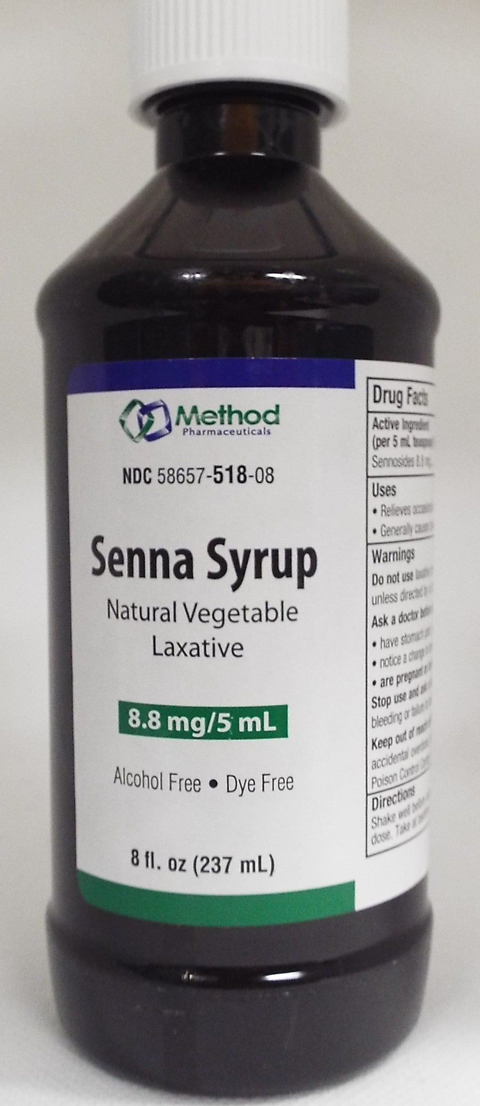 SENNA LIQUID 8.8 MG/5 ML 8 OZ METHOD