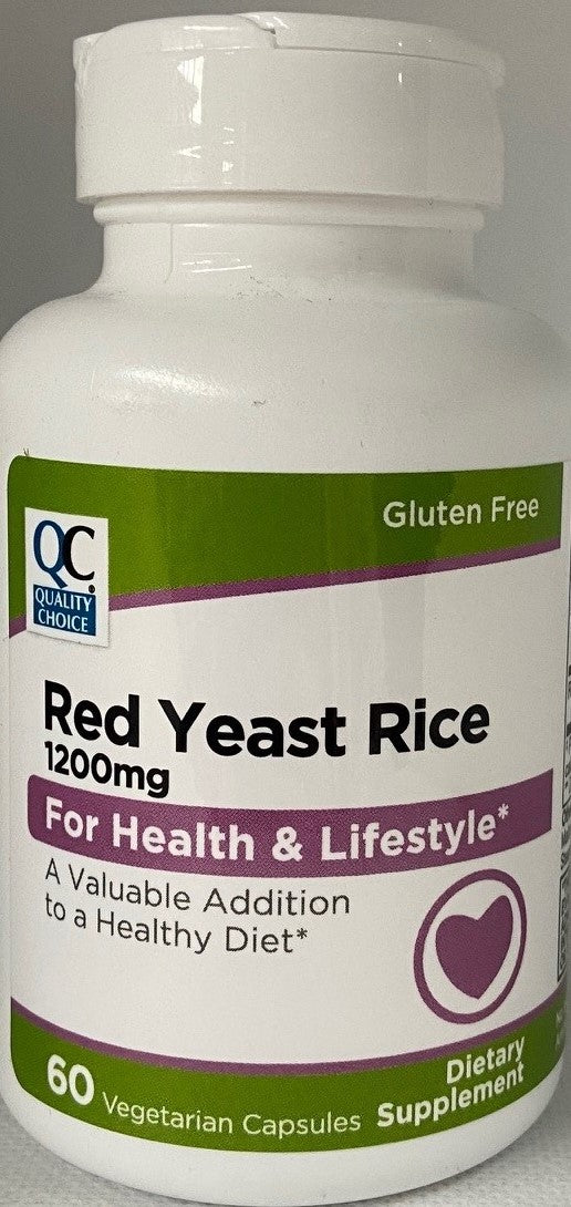 QC RED YEAST RICE VEGETARIAN CAP 1200 MG 60