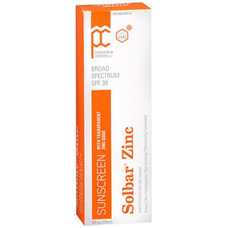 SOLBAR ZINC CREAM SUN PROTECTION SPF 38 4 OZ