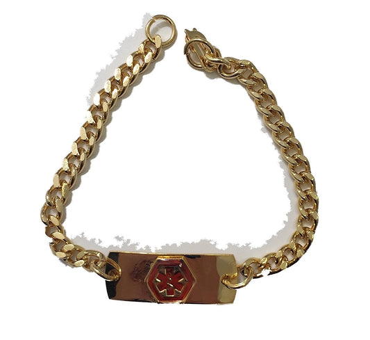 ID BRACELET PENICILLIN ALLERGY STEEL CLAM