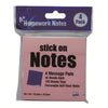 STICK ON NOTE 3 X 3" 40 (4)