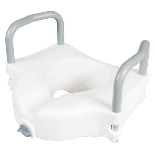 TOILET SEAT RAISED W/ARMS 300 LB CAREX