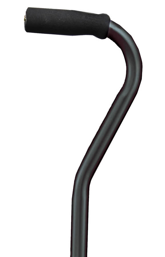 CANE QUAD SM BASE OFFSET BLK