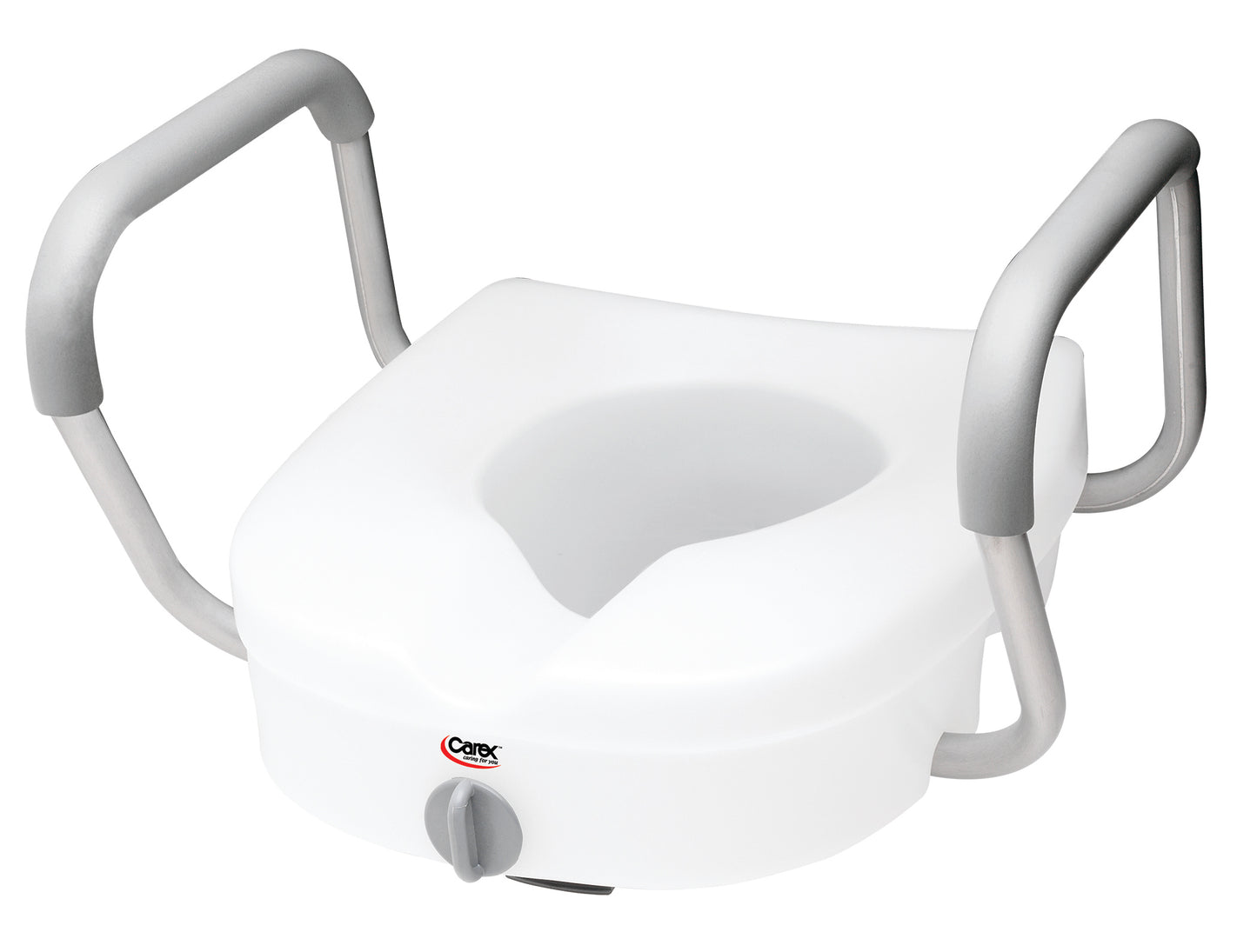 TOILET SEAT RAISED W/REMOV ADJ ARM EZ LOCK 5"