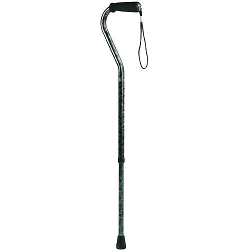 CANE ALUM OFFSET 3/4" GREEN