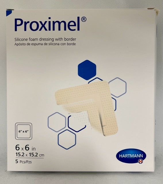 PROXIMEL SILICONE DRESSING BORDER 6X6" BX/5