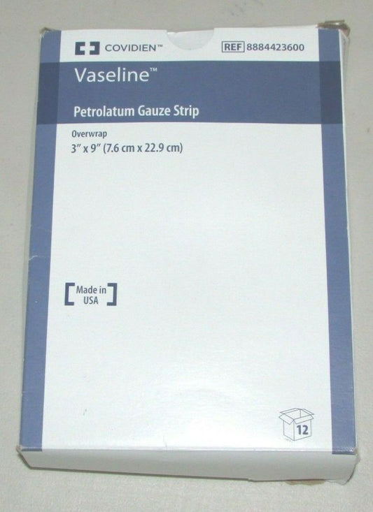 VASELINE PETROLATUM GAUZE STRIP 3 X 9" (12)
