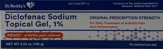 DICLOFENAC SODIUM GEL 1% 100 GM (OTC) DR REDD