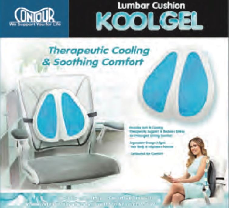 CUSHION LUMBAR BACK KOOLGEL CONTOUR