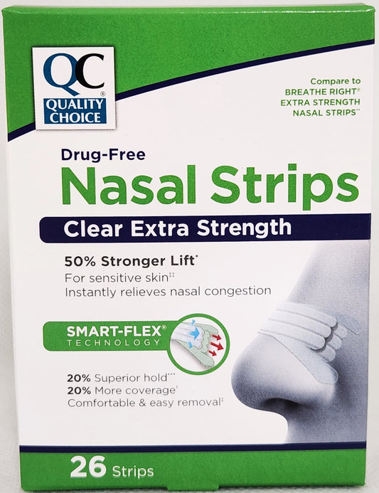 QC NASAL STRIP CLEAR TRIPLE BRIDGE 26