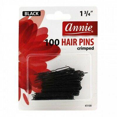 ANNIE HAIR PINS BLACK 1 3/4" 100 #3100