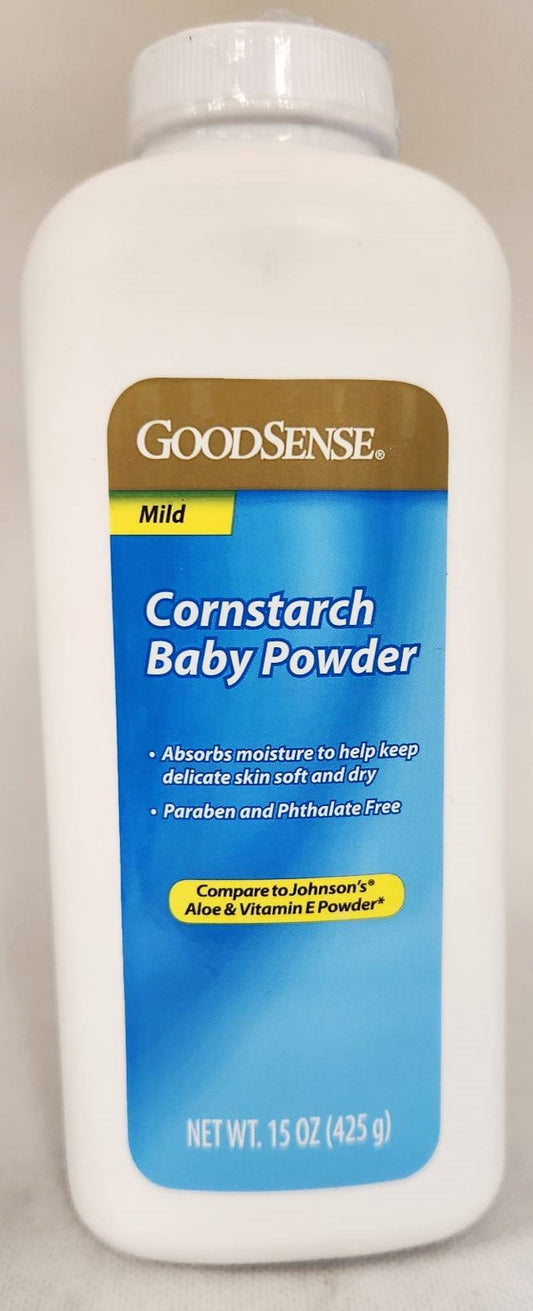 GS CORNSTARCH BABY POWDER W/ALOE & VIT E 15OZ