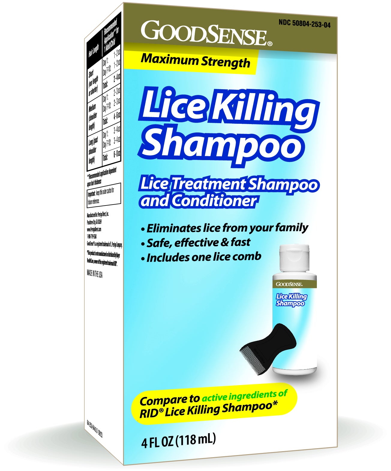 GS LICE KILLING SHAMPOO & COMB 4 OZ