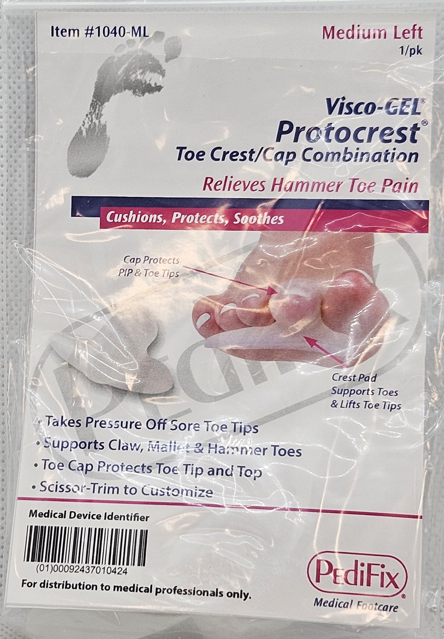 VISCO-GEL PROTOCREST TOE CREST/CAP CMB MD LF