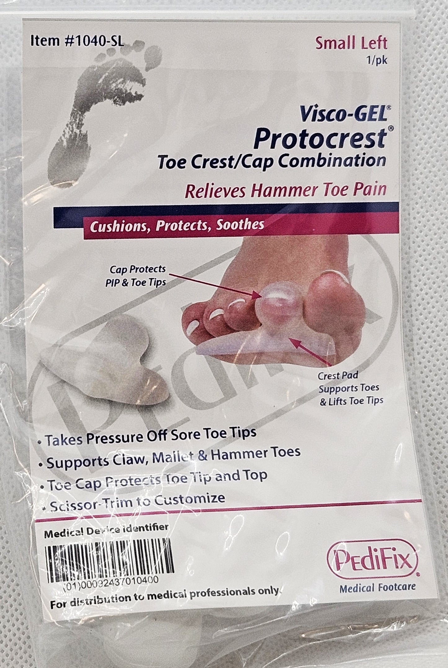VISCO-GEL PROTOCREST TOE CREST/CAP CMB SM LF