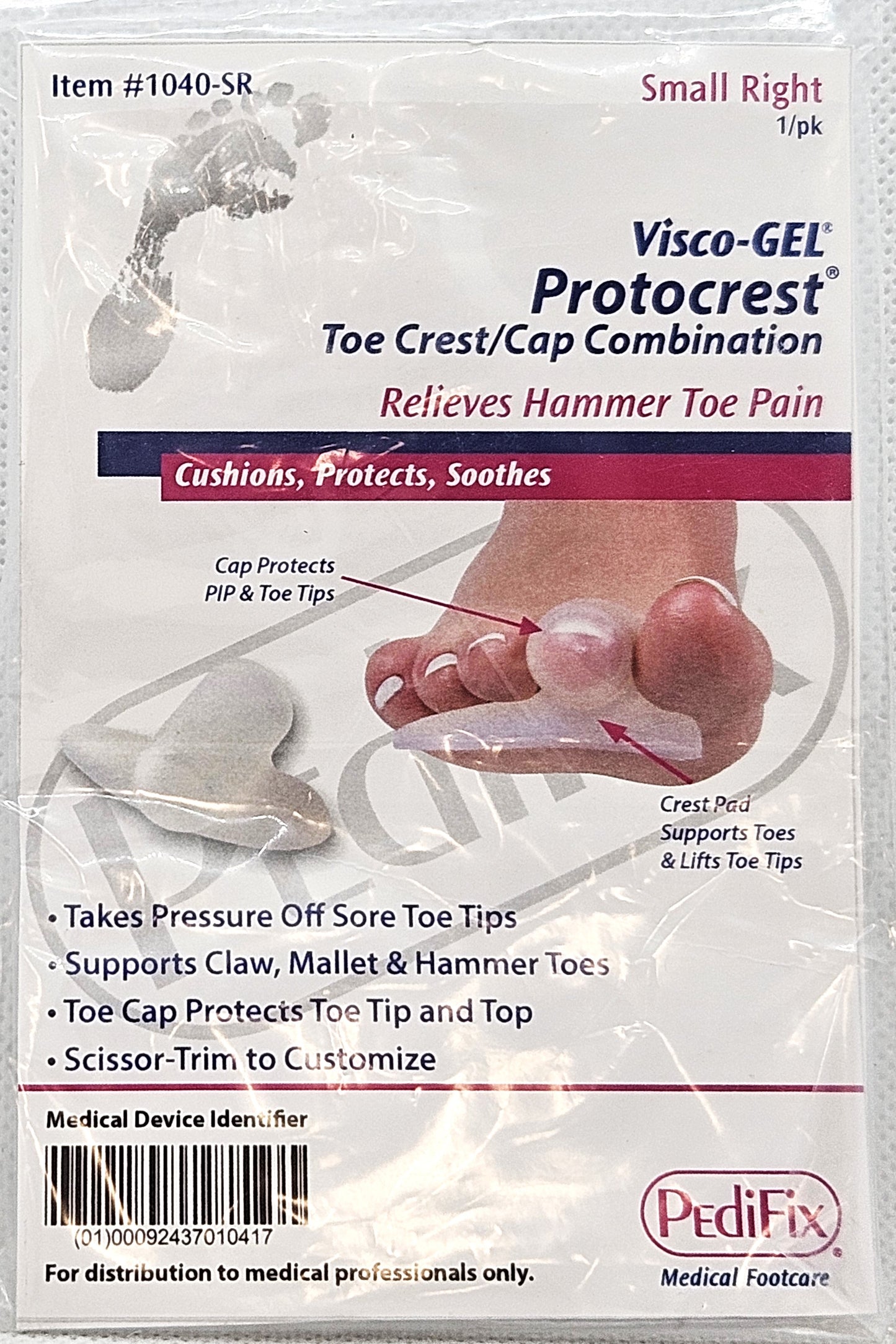 VISCO-GEL PROTOCREST TOE CREST/CAP CMB SM RT