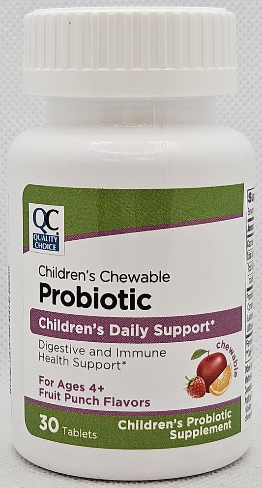 QC CHILDRENS PROBIOTIC CHEWABLE 30