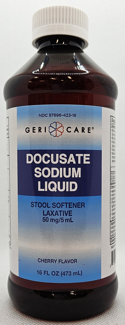 DOCUSATE SODIUM LIQ 50 MG/5 ML 16 OZ GERICARE