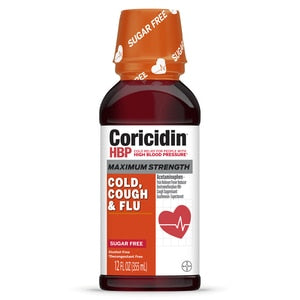 CORICIDIN HBP COLD COUGH & FLU CHERRY 12 OZ
