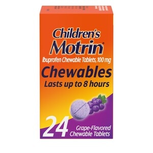 MOTRIN CHILDRENS CHEW GRAPE 100 MG TAB 24
