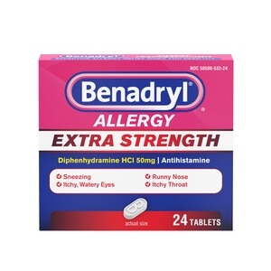 BENADRYL EXTRA STRENGTH ALLERGY TAB 24