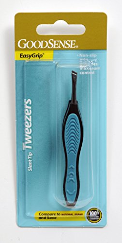 GS TWEEZERS SLANT TIP W/COMFORT GRIP