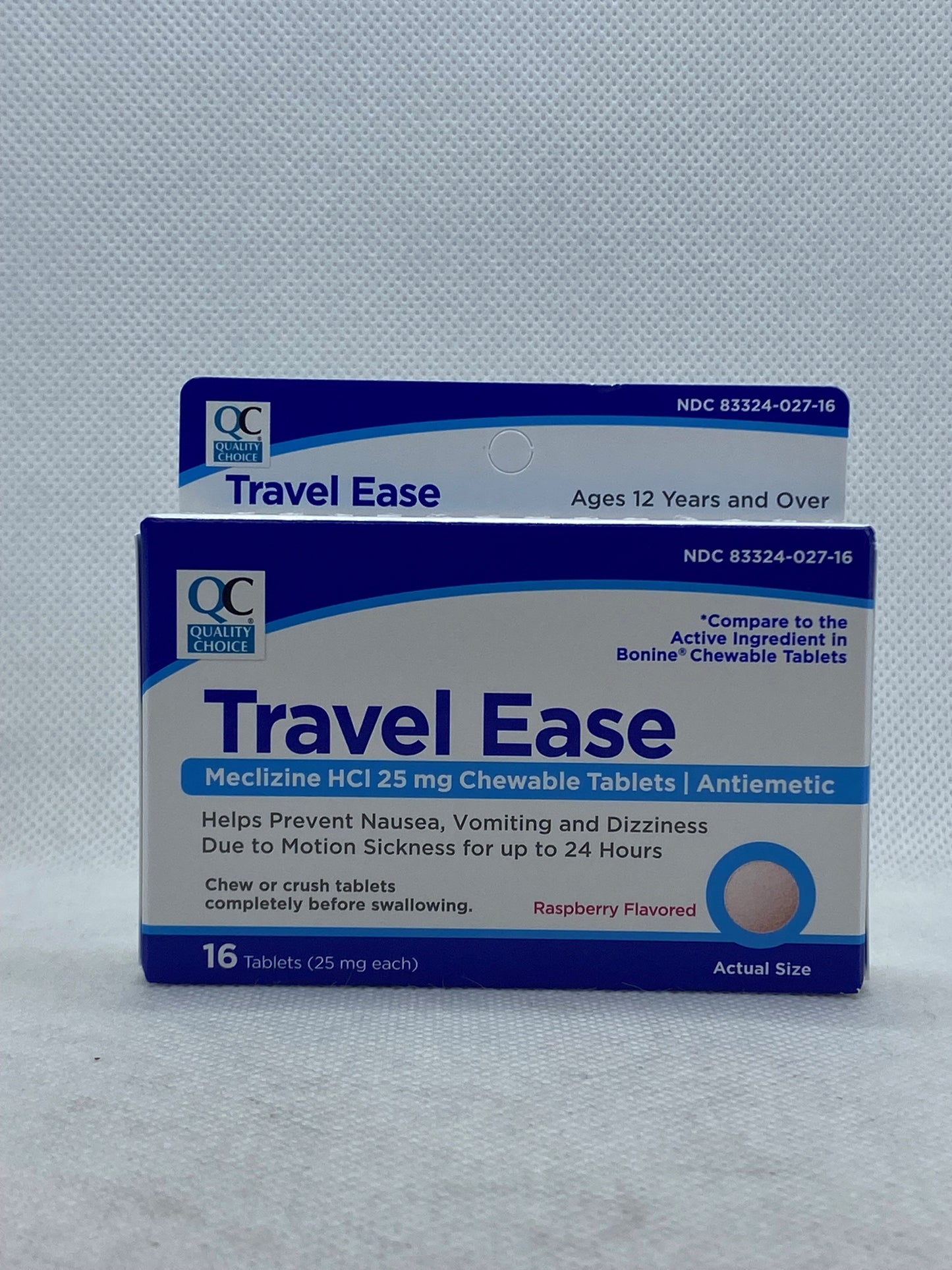 QC TRAVEL EASE CHEWABLE TAB 16
