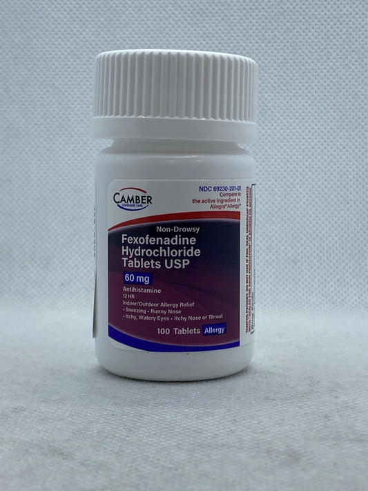 FEXOFENADINE TAB 60 MG 100 (OTC) CAMBER