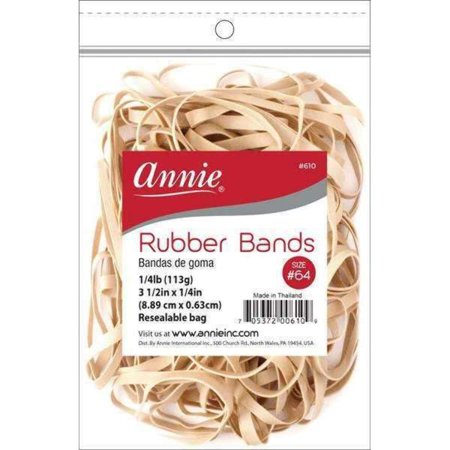 ANNIE RUBBER BANDS 3.5 X 1/4" 1/4 LB BEIGE