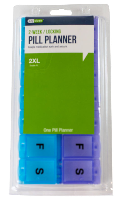PILL REMINDER WEEKLY 14 DAY/COMP LOCK XXL