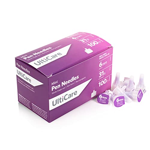 ULTICARE PEN NEEDLE 31G X 1/4" 6MM BX/100