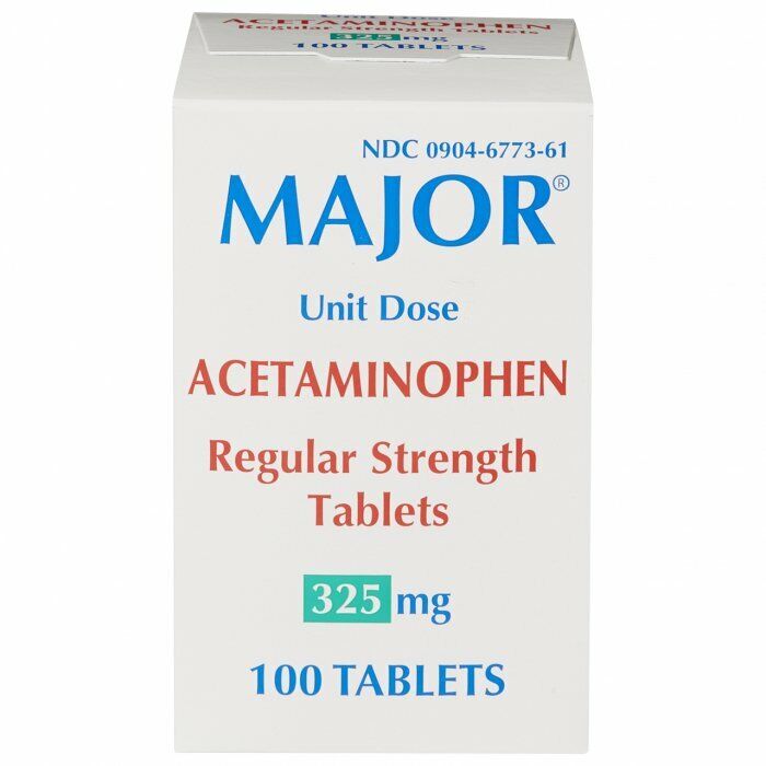 ACETAMINOPHEN TAB 325 MG 10X10 U/D MAJOR