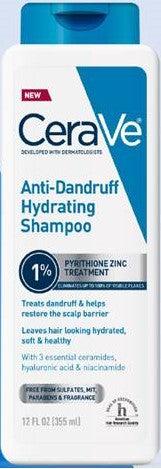 CERAVE ANTI-DANDRUFF HYDRATING SHAMPOO 12 OZ