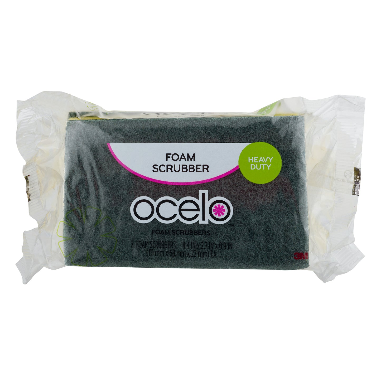 OCELO SPONGE HEAVY DUTY FOAM SCRUBBER PK/2