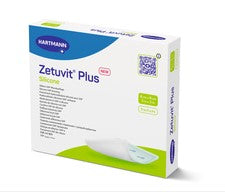 ZETUVIT PLUS SILICONE DRESSING 4X8" BX/10
