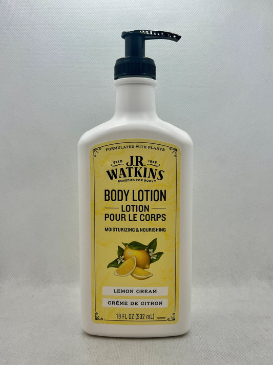 JR WATKINS BODY LOTION LEMON CREAM 18 OZ